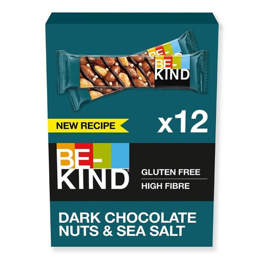BE-KIND Dark Chocolate Nuts & Sea Salt Bars 12x40g