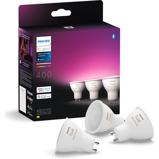 Philips Hue GU10 白光和彩光射灯 3 只装