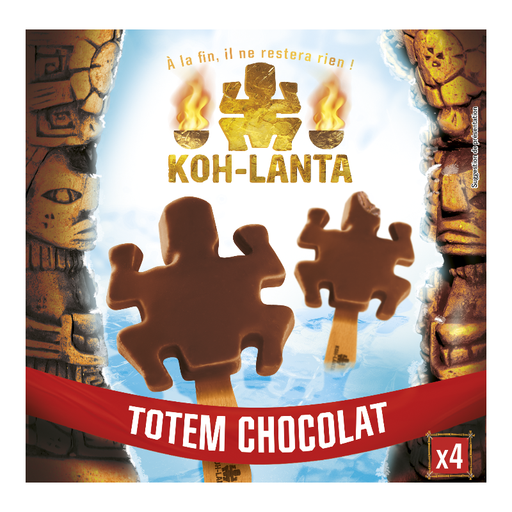 KOHLANTA Totem-Shaped Chocolate Ice Cream Sticks