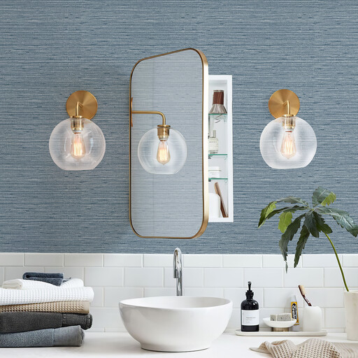 Murgall Blue Woven Peel-and-Stick Wallpaper
