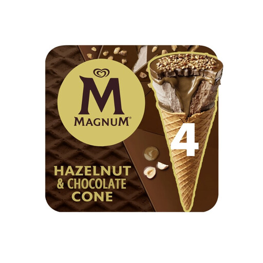 MAGNUM Cones Hazelnut & Chocolate x4 260g