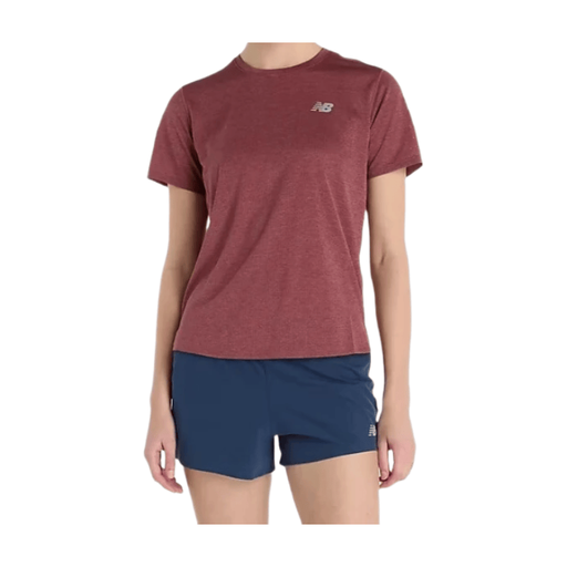 NEW BALANCE Athletics Running Shirt Burgundy WMNS