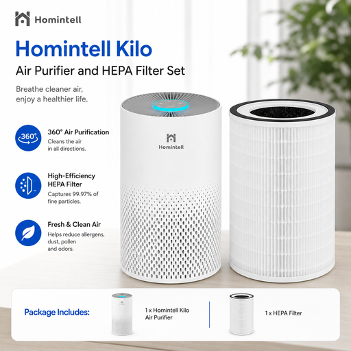 Homintell Kilo Air Purifier with Extra HEPA & Carbon Replacement Filter