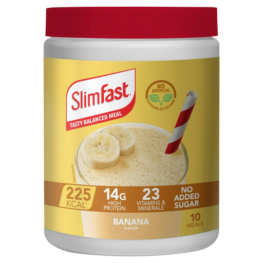 Slimfast Meal Replacement Meal Support Shake Banana Flavour, 365g powder