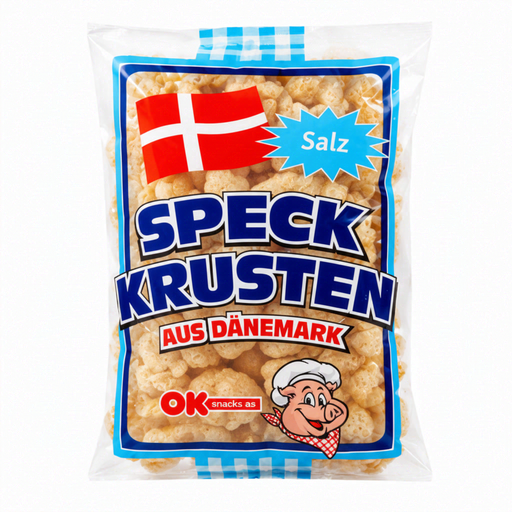 Ok Snacks Speck Krusten Crispy Pork Cracker Salt Flavor 盐味猪皮脆片，150 g