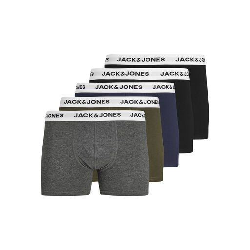 JACK&JONES ADDITIONALS JACBASIC WHITE WB TRUNKS 5 PACK NOOS