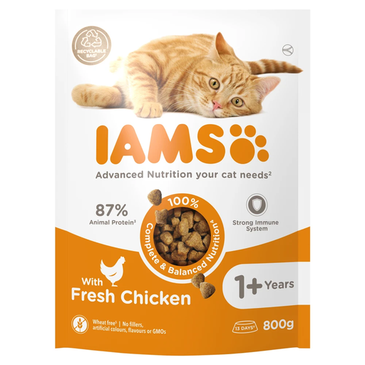 Iams for Vitality Adult Cat Food with Fresh Chicken