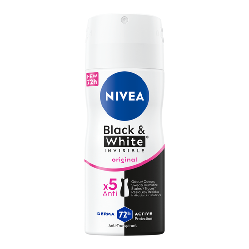 NIVEA Invisible for Black & White Clear Mini Antiperspirant Spray 100ml