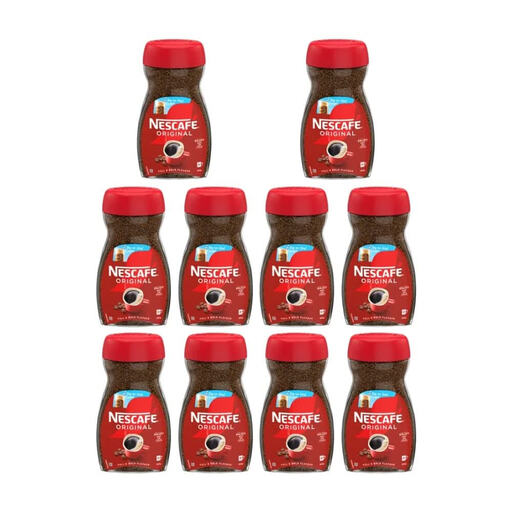 NESCAFE Classic Original Instant Coffee Jar 190g Pack of 10