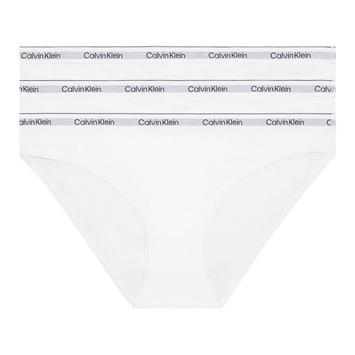 Calvin Klein 3-Pack Bikini Briefs Icon Logo White