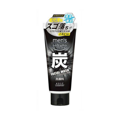 KOSE Men's Softymo Gesichtswaschgel mit Kohle