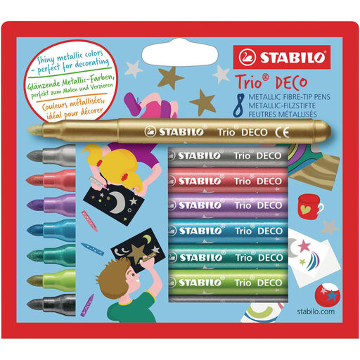 STABILO Trio Deco Metallic Fibre-Tip Pen Set
