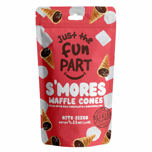 Bouchées cône gaufrette saveur S'mores avec guimauve