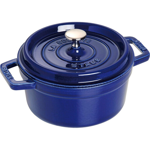 STAUB Cocotte, Cast Iron Dutch Oven, Round, 20 cm, 2.25 L, Dark Blue