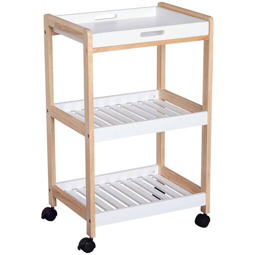 HOMCOM Storage Trolley 3 Shelves