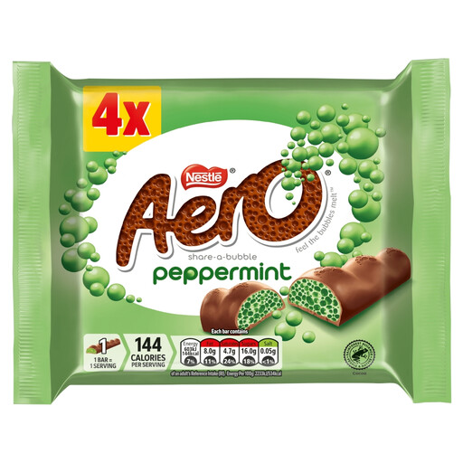 Aero Peppermint four-bar pack, 108 g