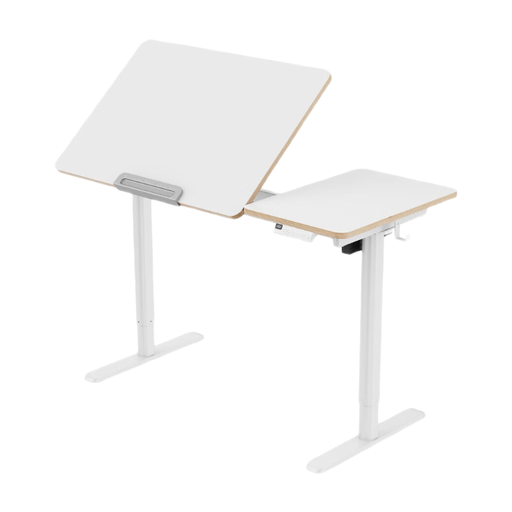 Loctek Study Electric Adjustable Desk-Single Motor-White OCM105