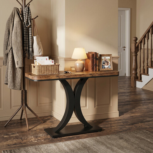 LANTINE Console Table Industrial Hallway Table