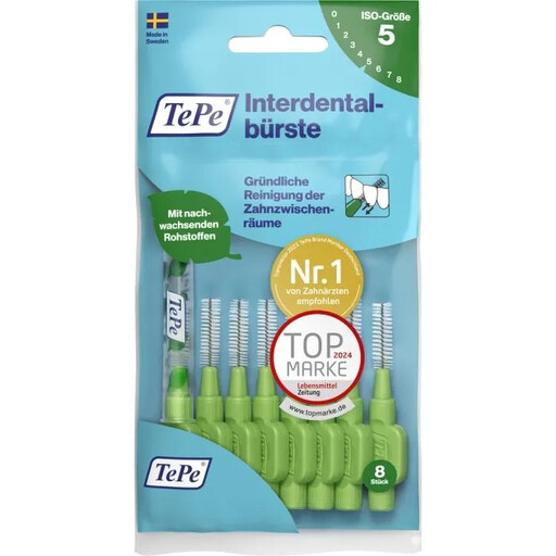 TePe Interdental Brushes ISO 5 - 0.8mm Green 8 Pcs