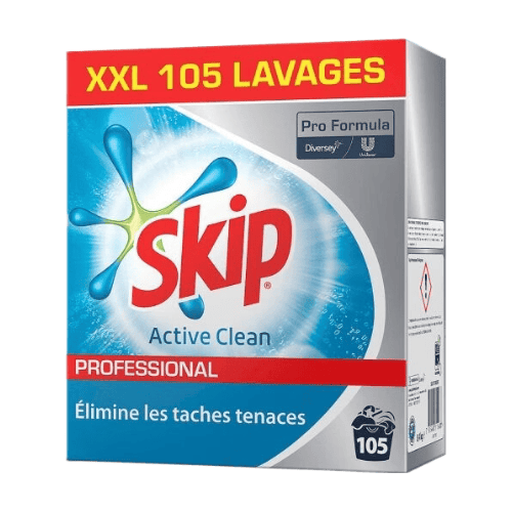 Lessive Poudre SKIP Active Clean Professionnel, 105 Lavages, 8,4 kg
