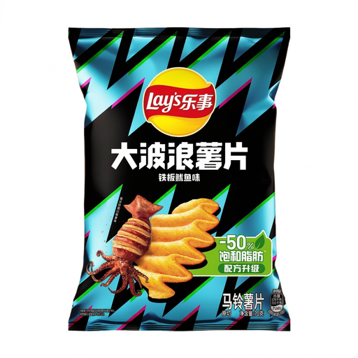 Lay's Wavy Potato Chips Grilled Squid Flavor