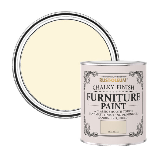 Rust-Oleum Chalky Furniture Paint Clotted Cream 750ml