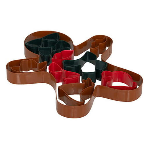 Set mit 10 Lebkuchen-Ausstechformen aus Edelstahl