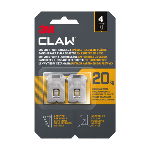 3M CLAW Drywall Picture Hanger Max Weight 20 kg