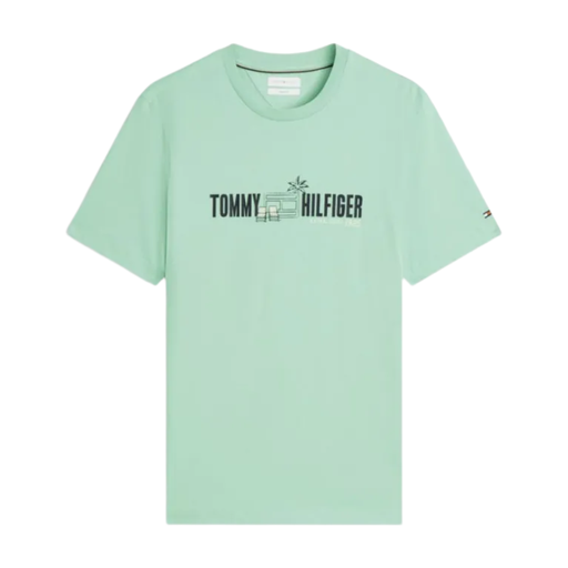 Tommy Hilfiger Logo Graphic Jersey T-Shirt - Cut Grass