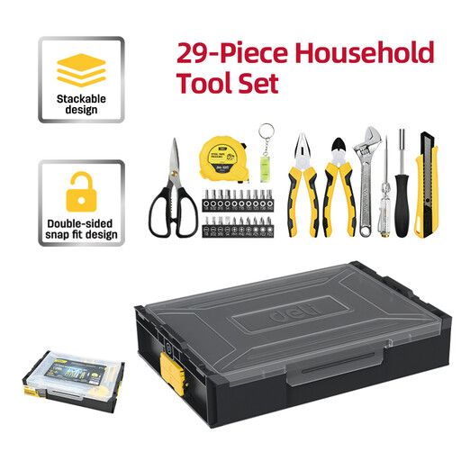 Deli Stackable 29-Piece Household Tool Set