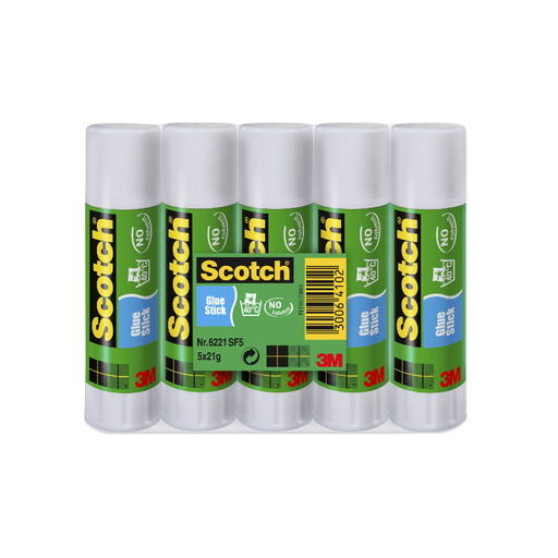 Scotch Permanent Glue Stick, 5 Sticks, 21g
