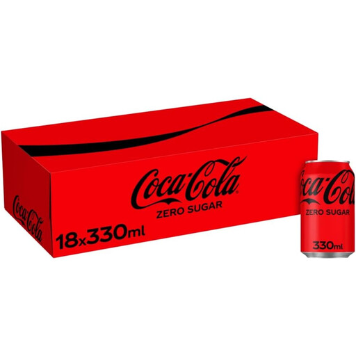 Coca-Cola Zero Sugar, 18 cans of 330ml
