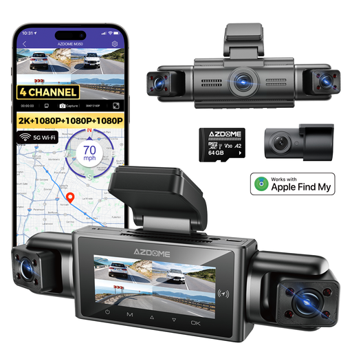 AZDOME M350 4-Channel Dash Cam