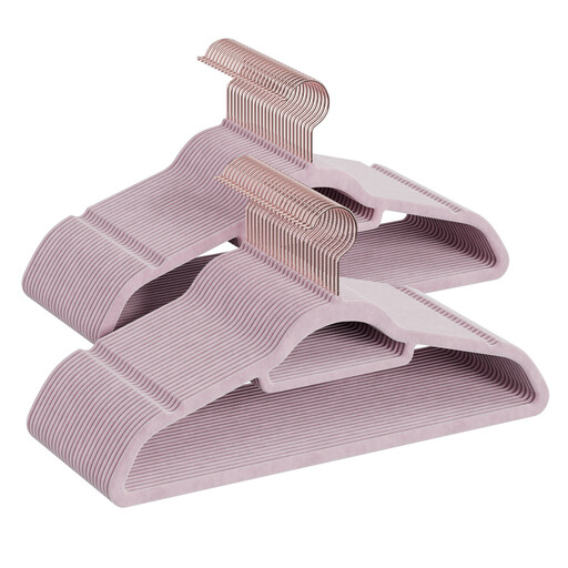 JOYFURNOS Velvet Hangers, Set of 50, Purple