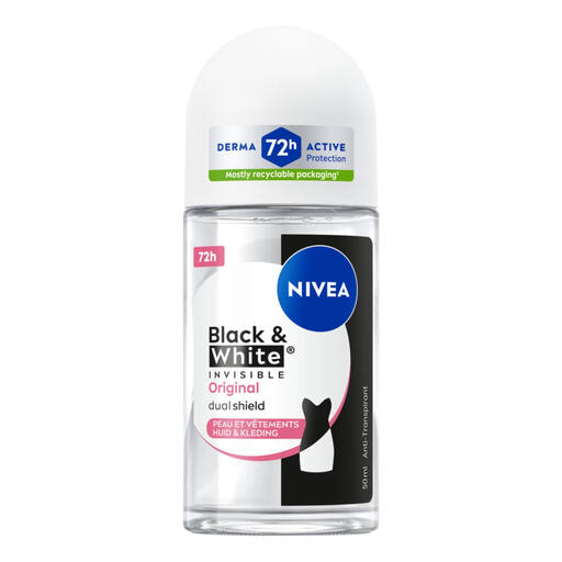 Nivea WoMen's Underarm Deodorant Black & White Original Protection 72h RollOn 50 ml