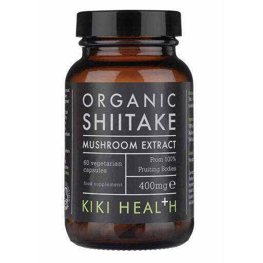 KIKI Health Shiitake Mushroom Extract 400mg Vegan Daily Wellness Support Capsules
