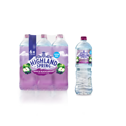 Highland Spring Apple and Blackcurrant Flavoured Still Water 6x1.25L