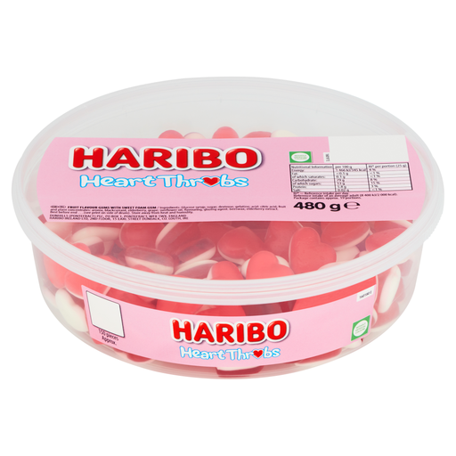 HARIBO Heart Throbs 480 g tub