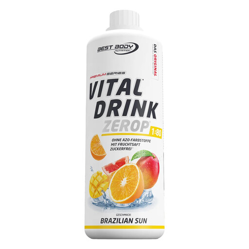 BEST BODY NUTRITION Vital Drink Zero - Brazilian Sun - 1000ml Bottle
