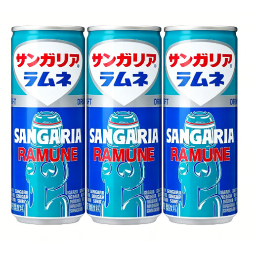 Sangaria Ramune Fruit Flavoured Soda 250g x 3pcs