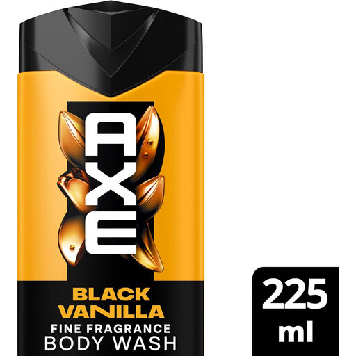 AXE Shower Gel, Black Vanilla, Enriched with Essential Oils, 225 ml