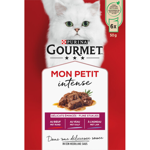 Gourmet Mon Petit - Viande - Nourriture pour Chat - 6 x 50g