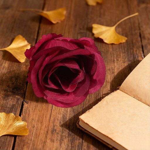 Wei's moment 20 cream burgundy foam artificial roses