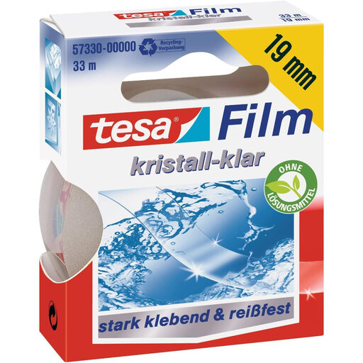 tesa Clear, 33m x 19mm, in Hanging Box
