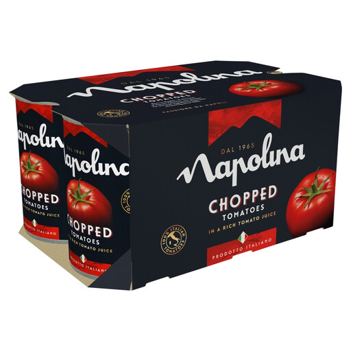 Napolina chopped tomatoes, 6 × 400g tins