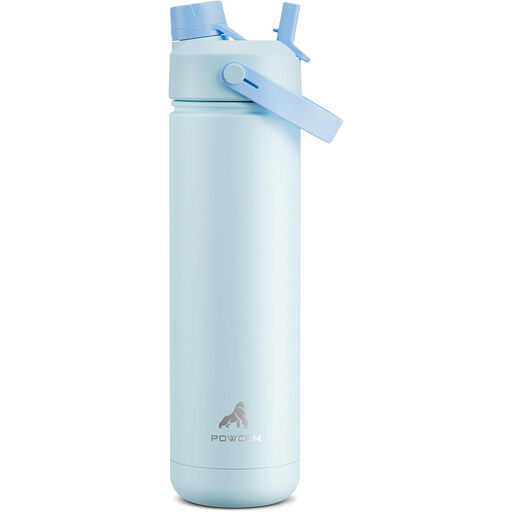 POWCAN by Meoky 26oz Dual-Opening Sports Water Bottle in Light Blue