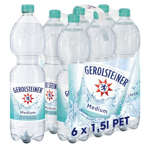 Gerolsteiner Medium 低气矿泉水 6 瓶 × 1.5 升
