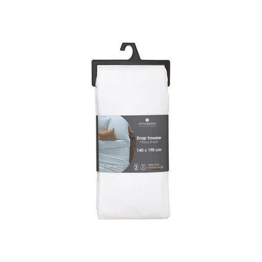 White Fitted Sheet for 140x190 cm Mattresses