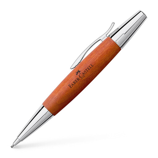 Faber-Castell 138382 - e-motion Mechanical Pencil, Birnbaum/Metal, Pencil Lead: 1.4 mm, Gift Packaging Included, Shaft Color: Brown/Silver