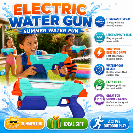 Electric Water Gun for Kids – Large Capacity